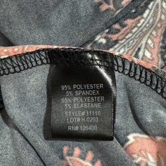 Vintage Y2K Antthony Maxi Dress L Paisley Orange Black Empire Long Sleeve V-neck - Picture 7 of 9